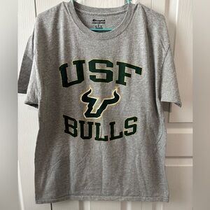 USF BULLS unisex t-shirt. Gray. Large.